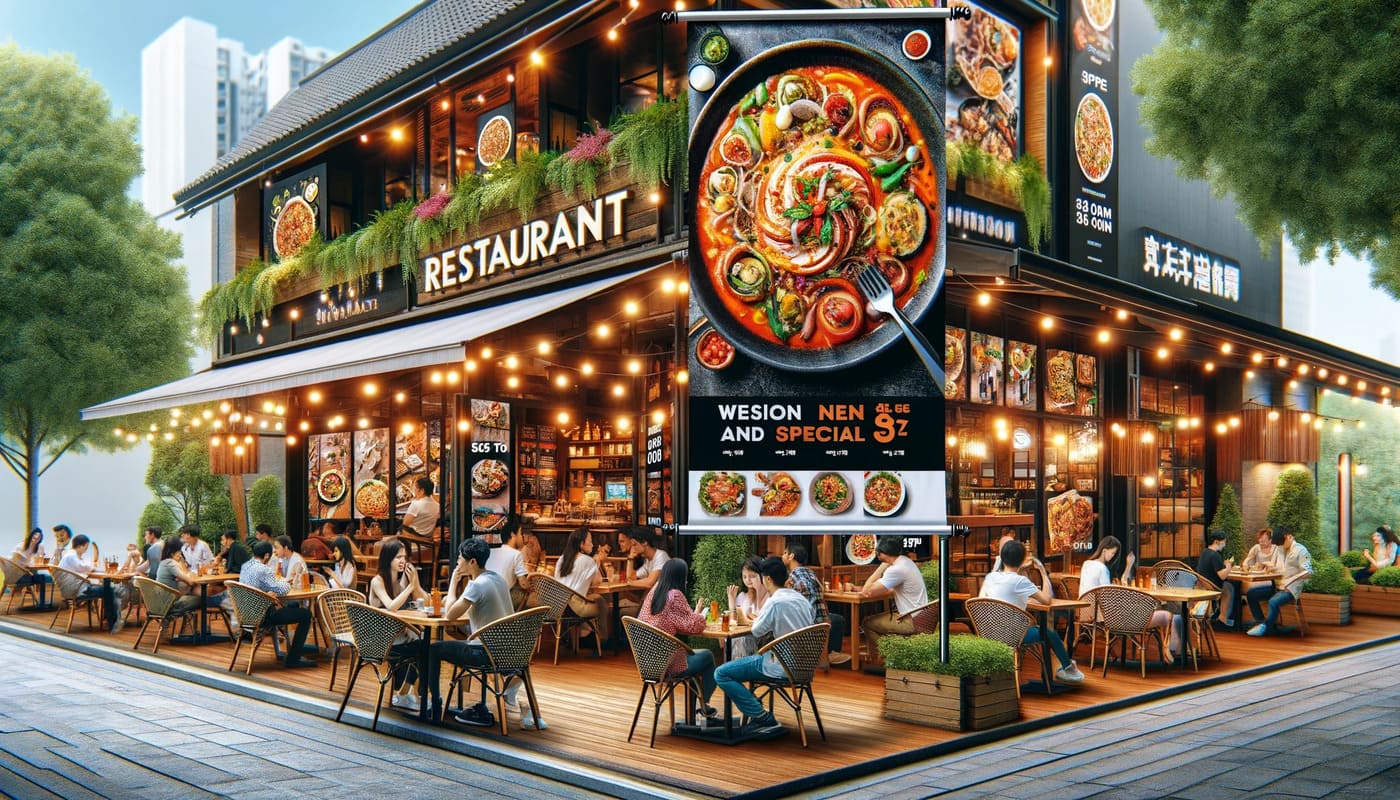 Une banderole en PVC personnalisée flotte gracieusement dans le vent, affichant fièrement un message vibrant de couleurs vives.