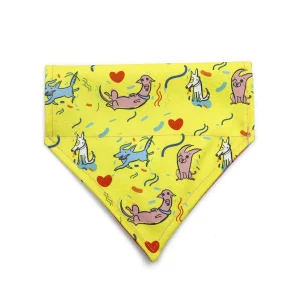 Foulard pour chien personnalisé avec texte imprimé