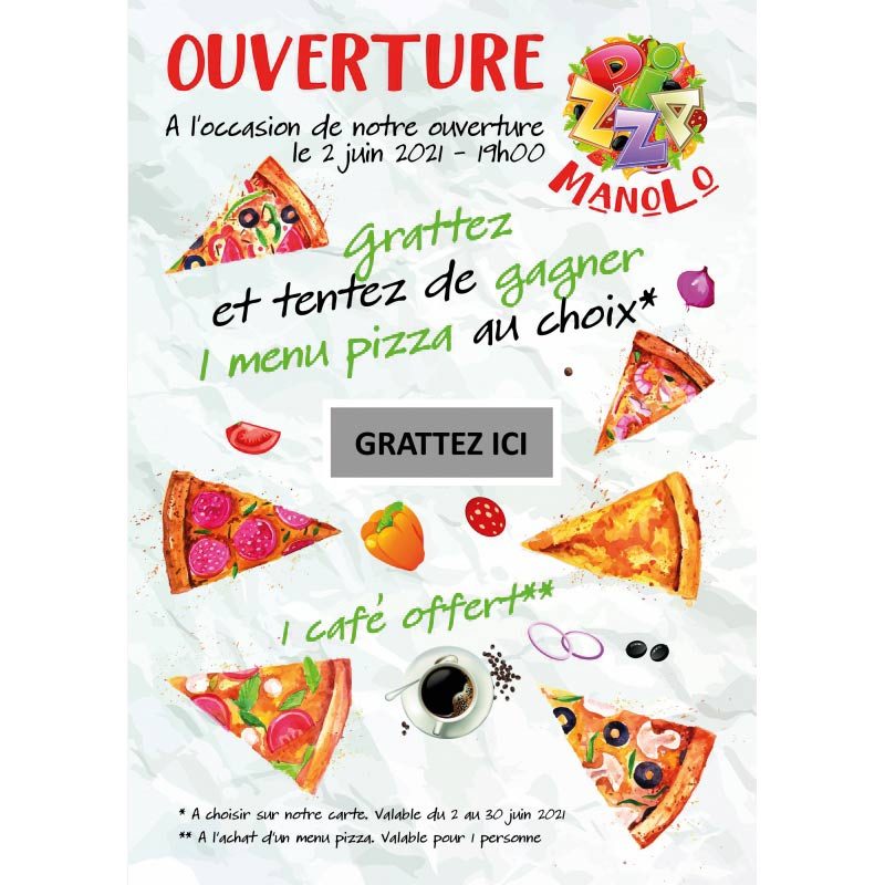 Carte à gratter événementielle personnalisée