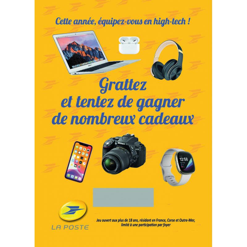 Carte gagnante à gratter personnalisée