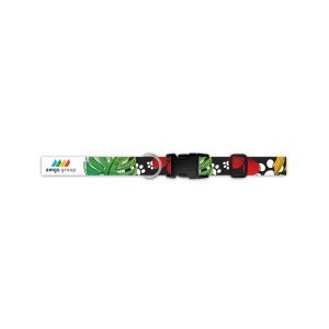 Collier personnalisable pour chat en polyester avec impression couleur sublimée et fermeture métallique sécurisée, réglable pour un confort optimal.