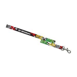 Laisse personnalisée pour chat avec logo publicitaire en sublimation couleur