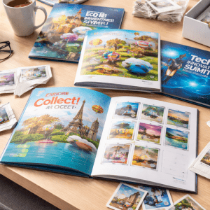 personnalisation brochure album autocollant d'image personnalisé