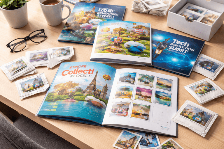 personnalisation brochure album autocollant d'image personnalisé