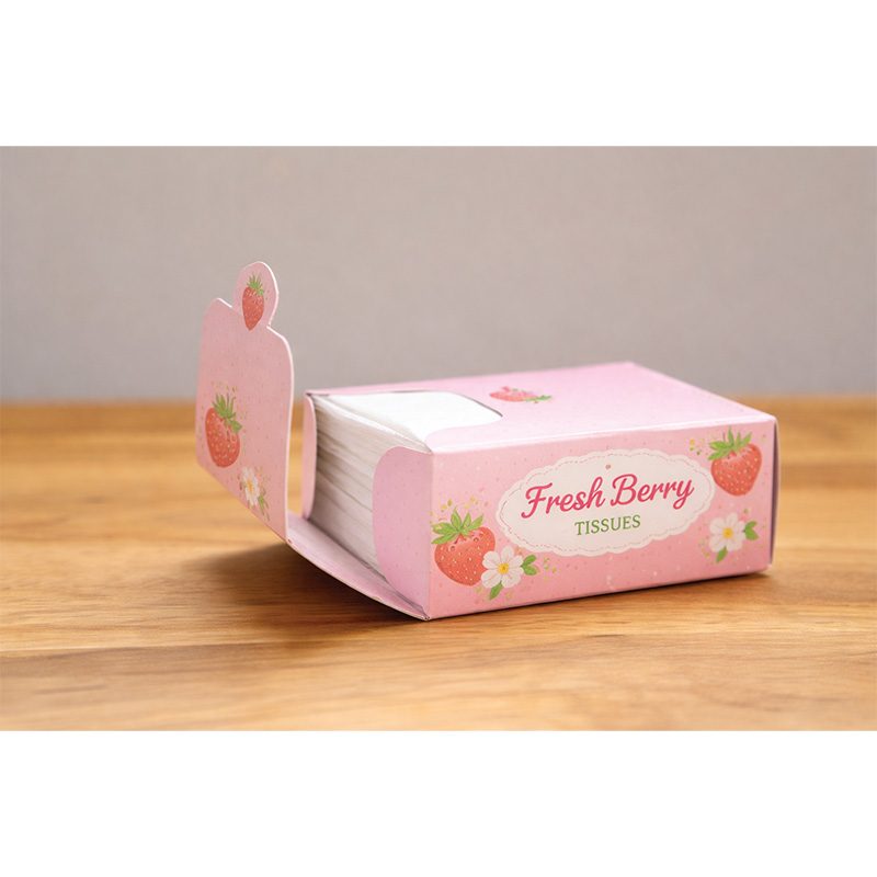 PocketBox Mini personnalisée publicitaire avec mouchoirs 4 plis format compact