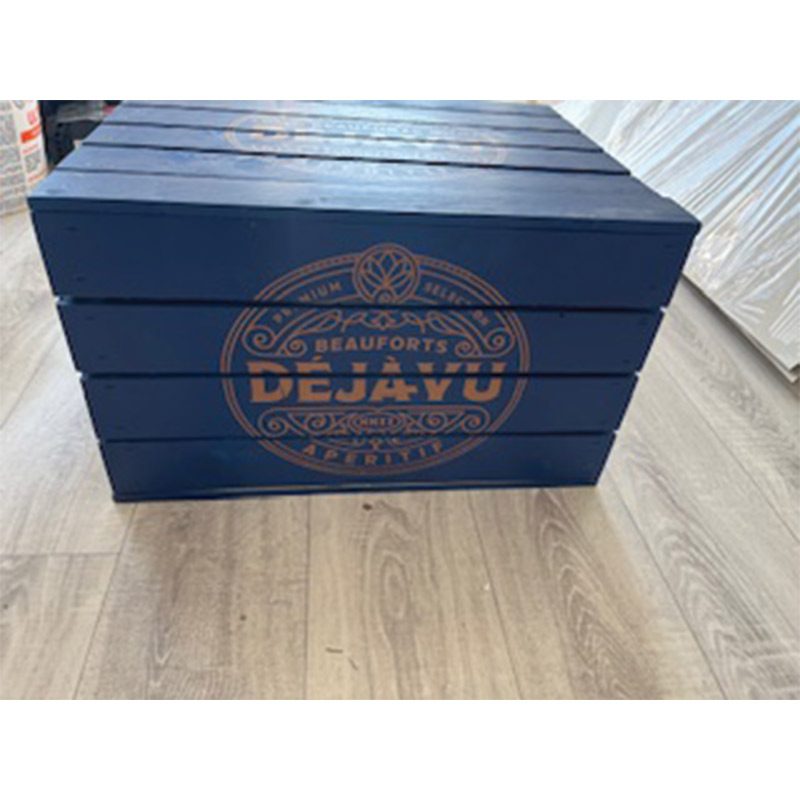 Caisson en bois personnalisable pour PLV événementielle