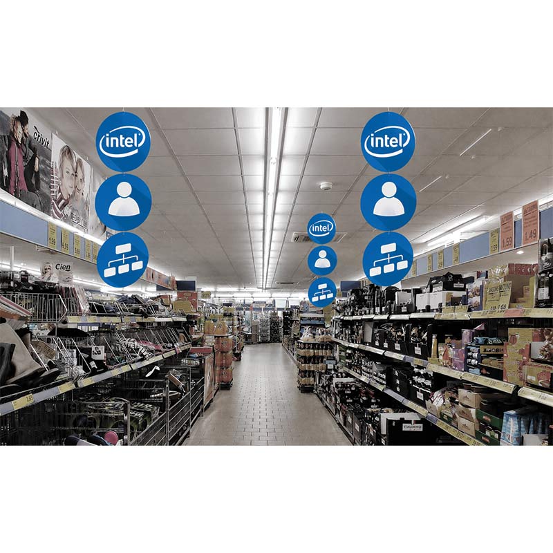 Mobile suspendu rond personnalisé imprimé pour magasin et communication publicitaire