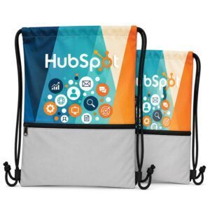 Sac cordelette personnalisé réfléchissant avec impression publicitaire en couleur