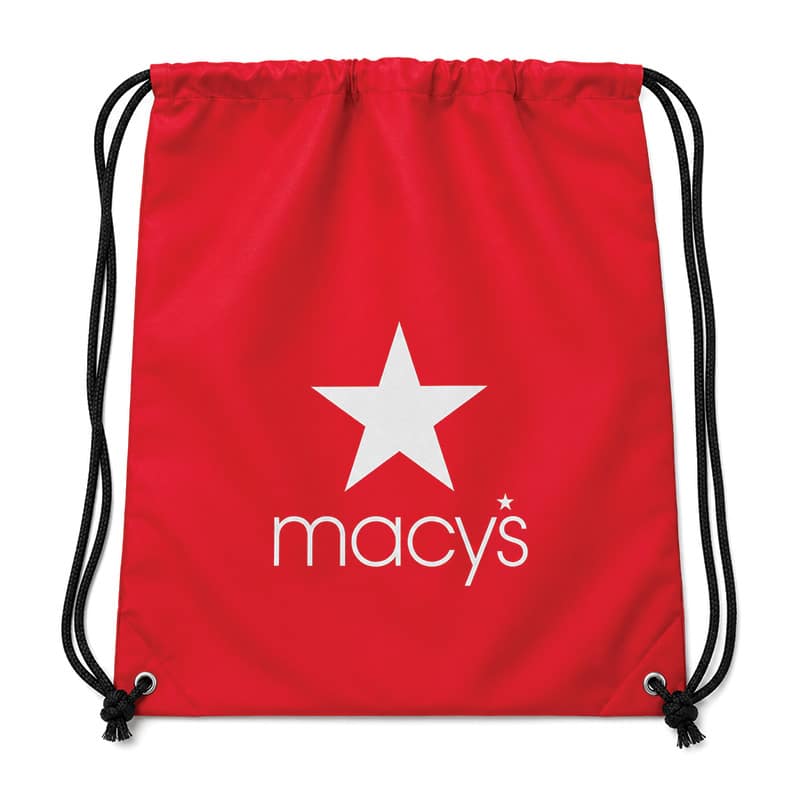 Sac dos coton personnalisé avec impression DTF publicitaire et poche intérieure zippée