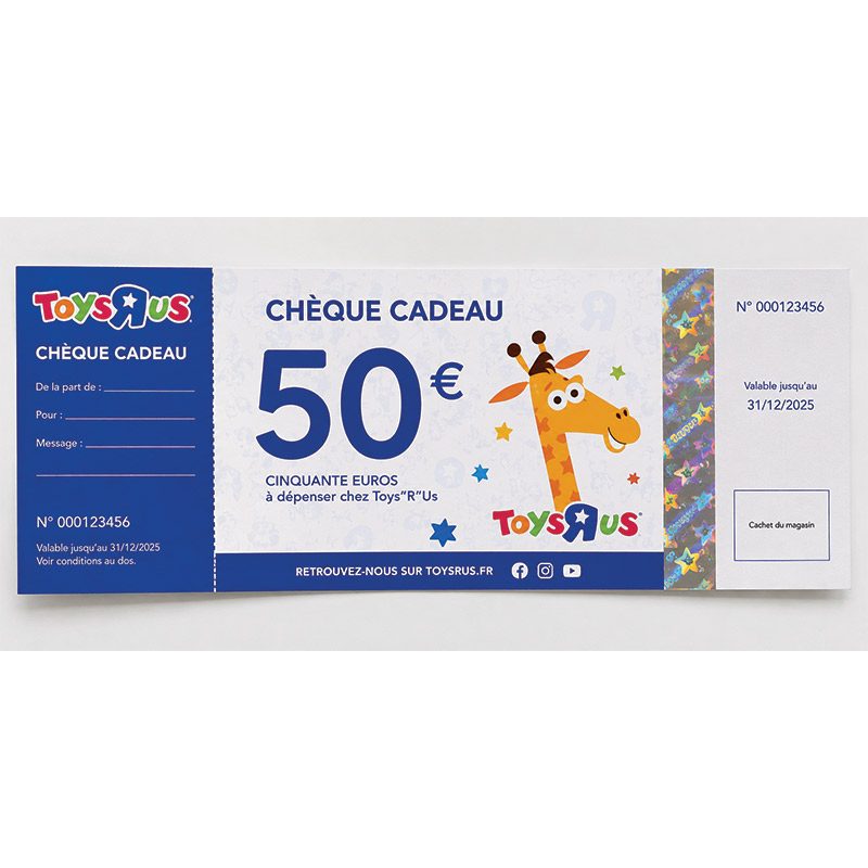 Chèque cadeau personnalisé imprimé avec logo d'entreprise
