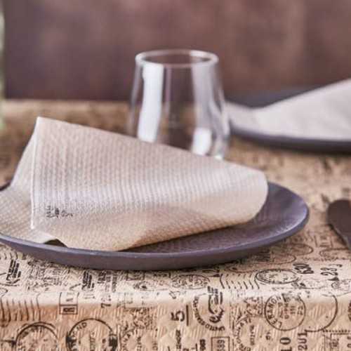 RECYCLEED AN KRAFT PAPIER: Tablecloth AN Plaz Matten