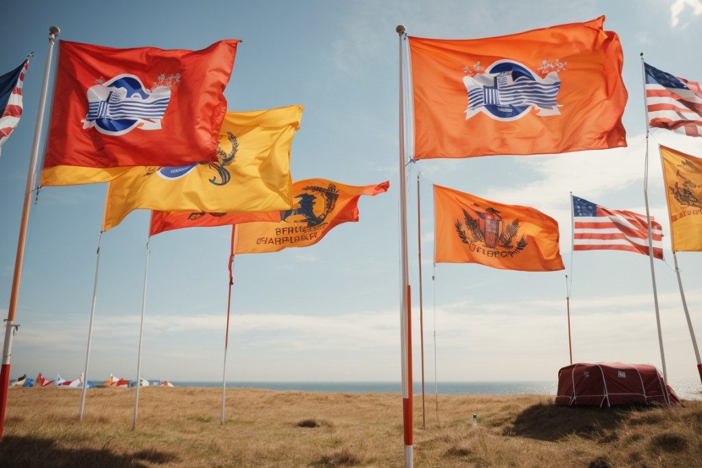 Un drapeau flamme ou une banderole publicitaire pour promouvoir votre marque