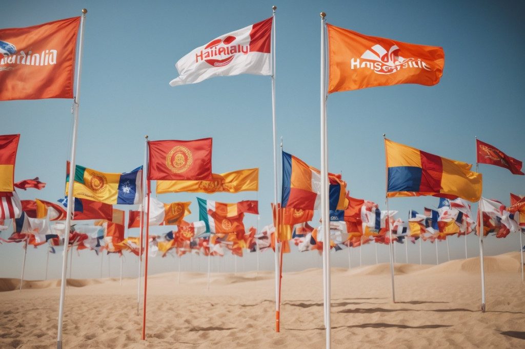 Imprimez votre drapeau publicitaire pas cher chez Rue du Print