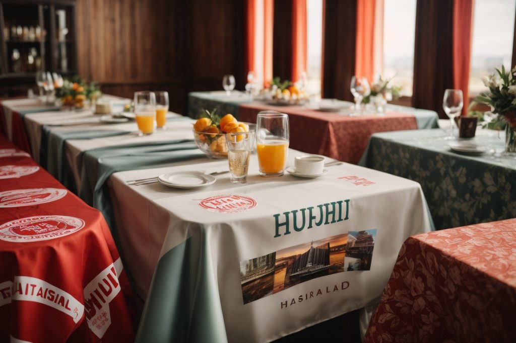 Nappes publicitaires personnalisées à Champagne-Ardenne - Faites votre publicité avec des nappes imprimées