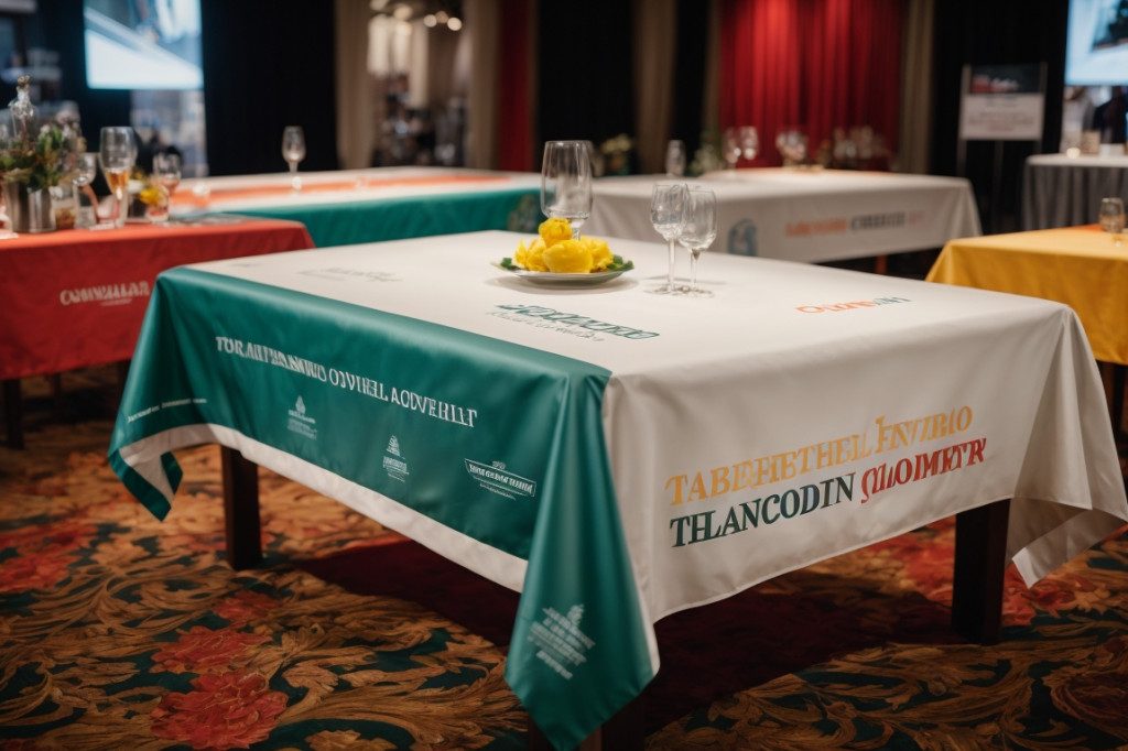 Impression de nappes personnalisées à Val d'Aoste - Faites votre marque avec des nappes imprimées de haute qualité