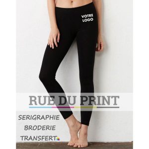Leggings pubblicitari in spandex 95% cotone pettinato filato ad anelli, 5% spandex, 180 g/m² leggings moda elastico in vita