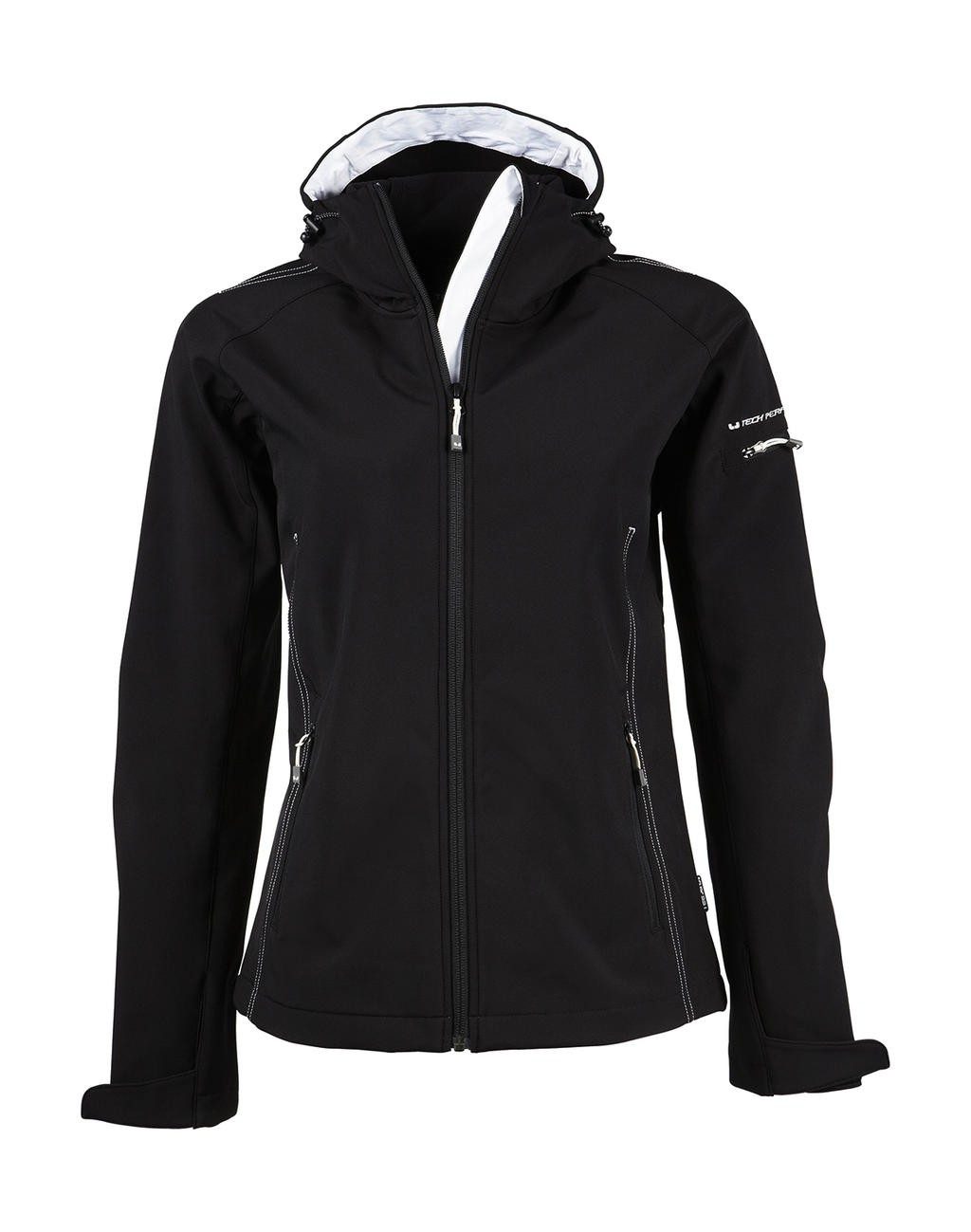 Softshell personnalisée femme Fashion 95% polyester, 5% spandex, 290-300 g/m² softshell 3 couches avec membrane TJtech