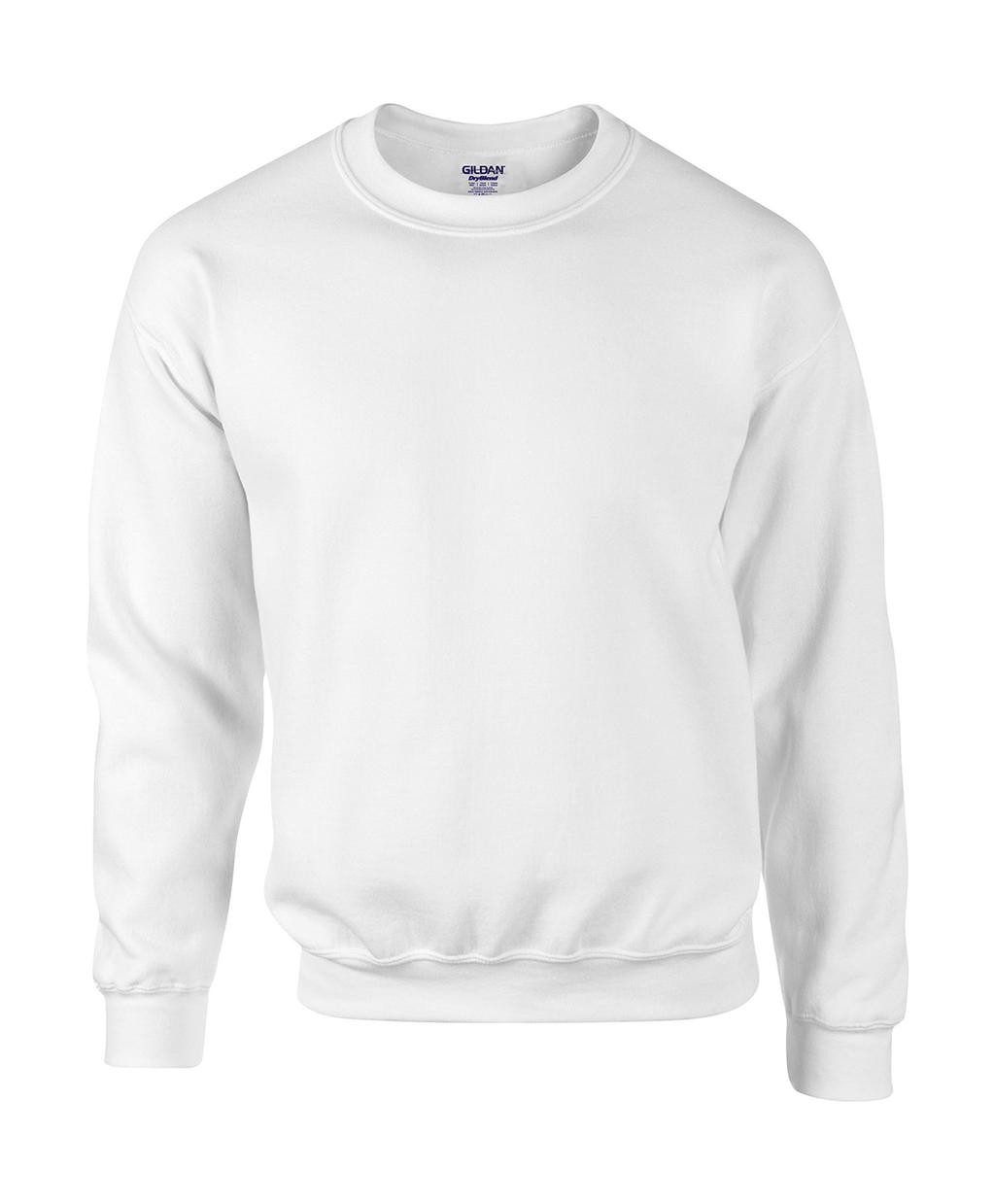 Sweatshirt personnalisable col en bord côte 325 g/m2 (White: 306 g/m2)  50% coton, 50% polyester open end  manches montées