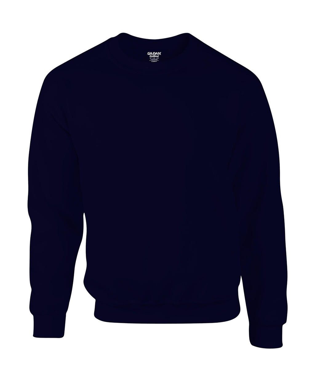Sweatshirt publicitaire col en bord côte 325 g/m2 (White: 306 g/m2)  50% coton, 50% polyester open end  manches montées