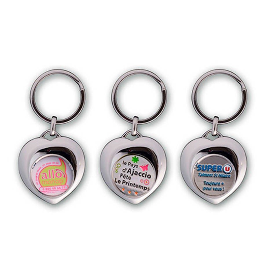 Porte -Clés Jeton Coeur