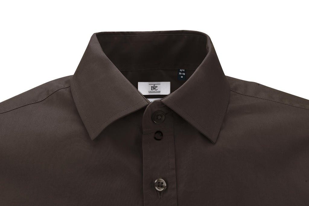Camicia da uomo a maniche corte in popeline