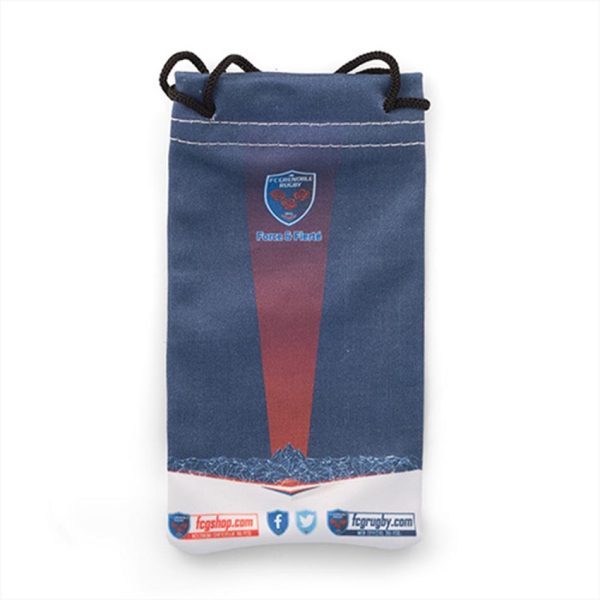 Estojo de óculos publicitários com impressão de logotipo personalizado para uma promoção elegante e prática.