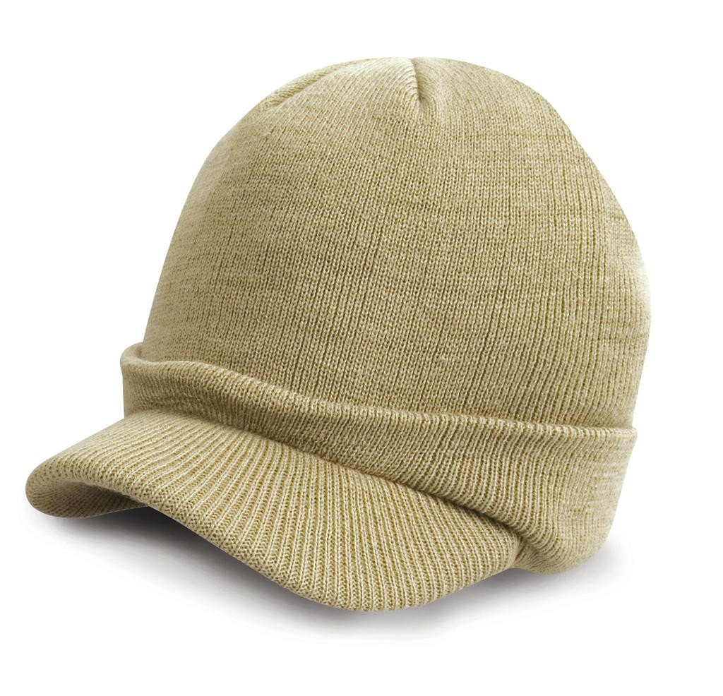 Gorro júnior personalizável verde azeitona 340 g/m2 100% poliacrílico