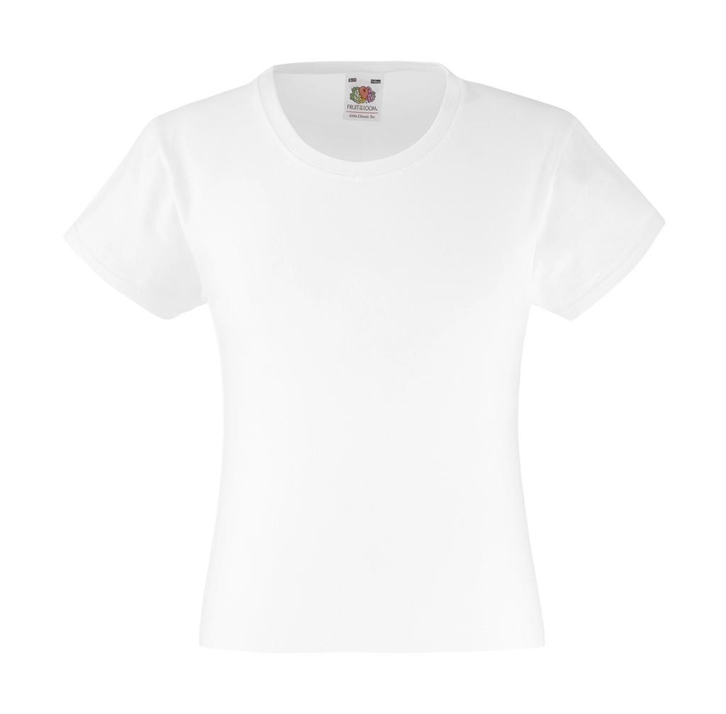 T-shirt bianca personalizzabile per bambini e bambine 165 g/m2 (Bianco: 160 g/m2) 100% cotone (filo Belcoro®) scollo a costine