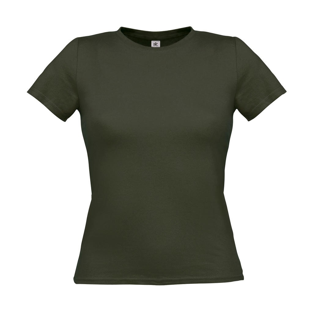 Tee-shirt personnalisable khaki face femme Jersey 145 gr/m²  100% coton ringspun prérétréci  simple jersey