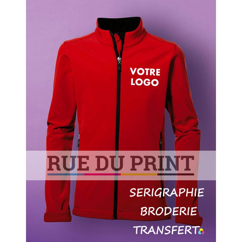 3-Lagen-Werbejacke für Kinder 310 g/m² Außenmaterial: 92 % Polyester, 8 % Elasthan; Innen: Futter: 100 % geschütztes Mikrofleece-Polyester