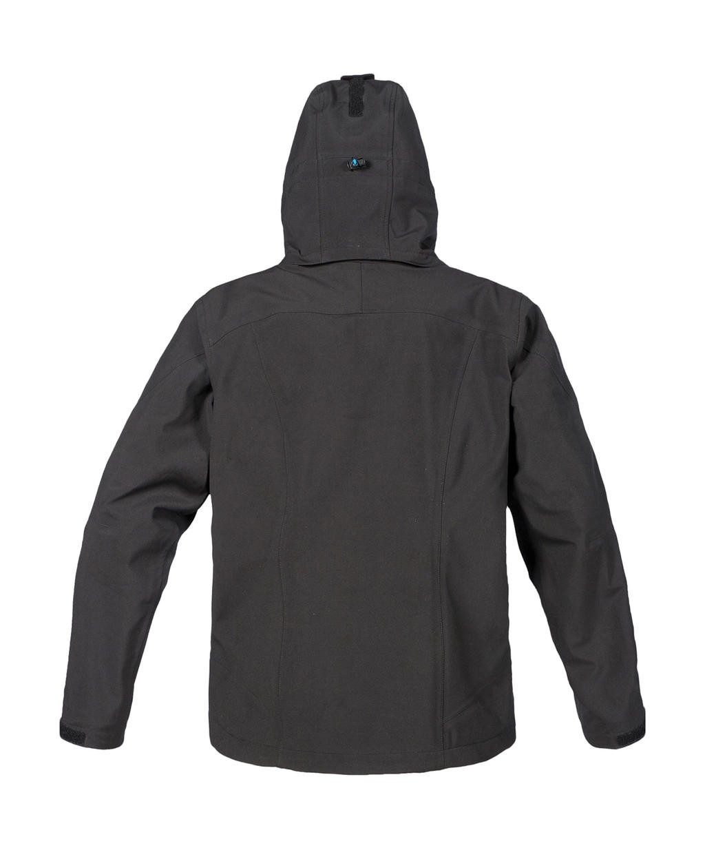 Veste publicitaire waterproof + poche sortie audio 290 g/m²  93% polyester sergé, 7% Spandex mélangé à TPU laminé & brossé