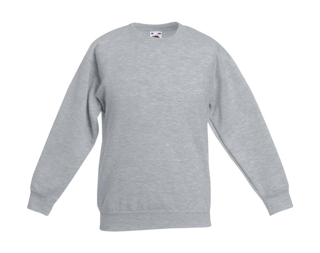 Sweat shirt publicité enfant manches set-in 280 g/m2  80% coton fil Belcoro®, 20% polyester  bord côte en coton/lycra® à la tail