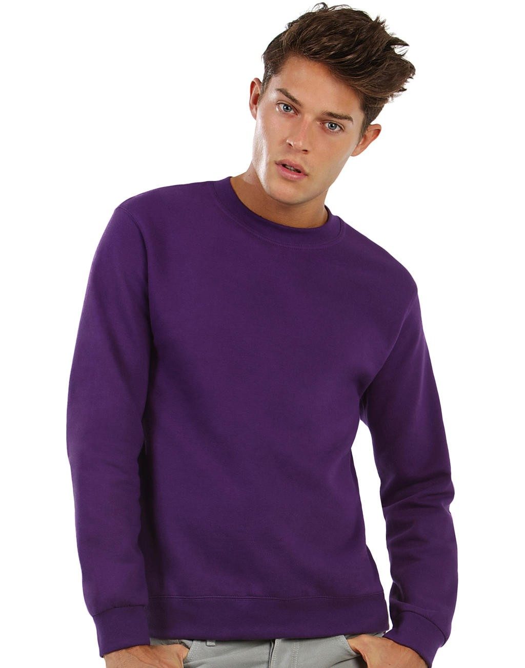 Sweat shirt publicité ras de cou 280 g/m2 80% coton peigné ringspun, 20% polyester manches set-in col bord côte