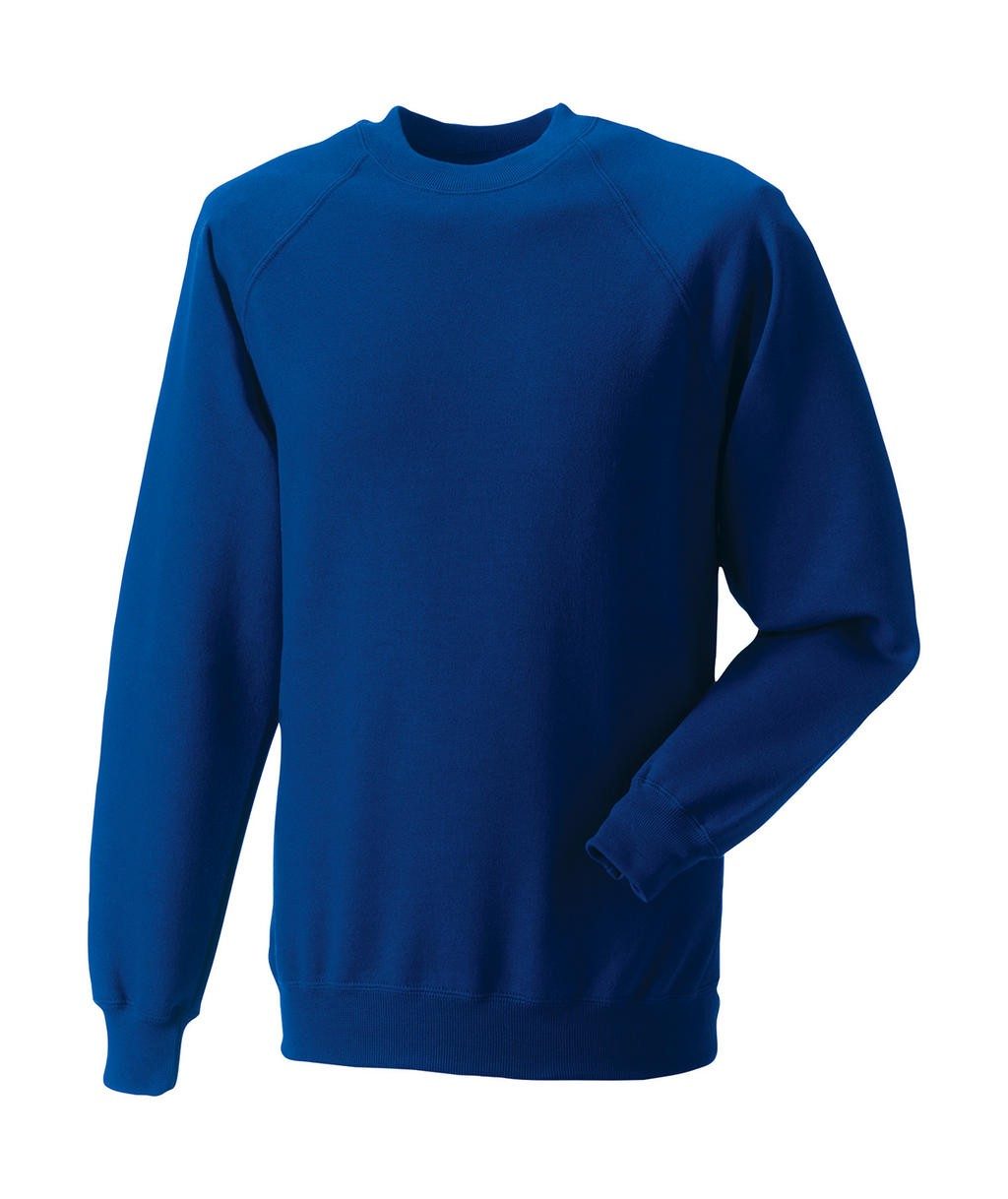 Sweat shirt publicitaire manches Raglan 295 g/m²  50% coton peigné ringspun, 50% polyester (Light Oxford: 47% coton, 53% polyest