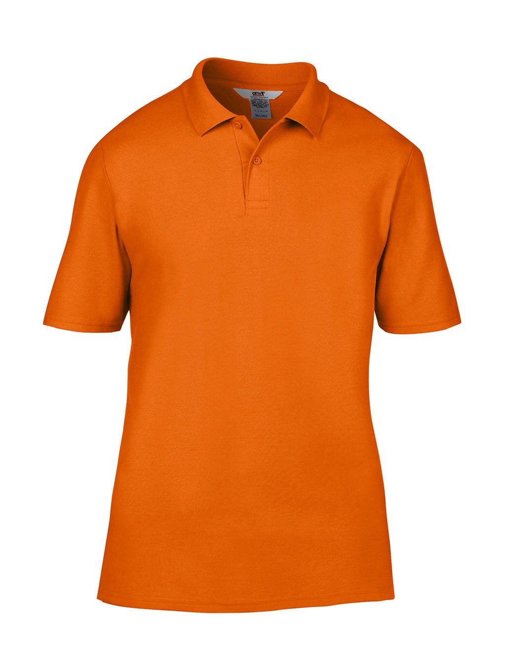Polo publicitario Double Piqué para adulto 100% algodón ringspun preencogido (doble piqué), 210 g/m² gris jaspeado: 90% algodón ringspun, 10%