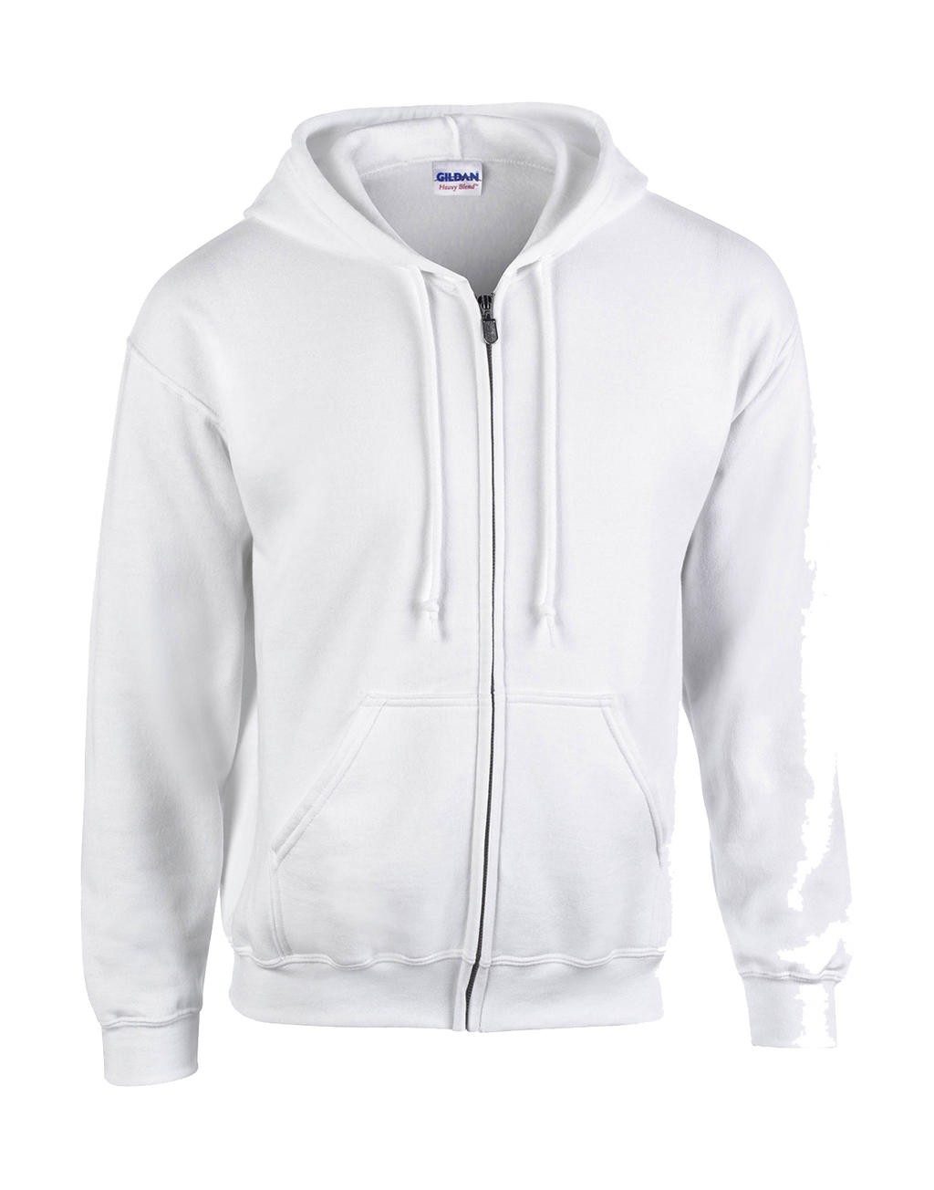 Sweat shirt personnalisé zip manches set-in 270 g/m² (White: 255 g/m²) 50% coton, 50% polyester coton cardé