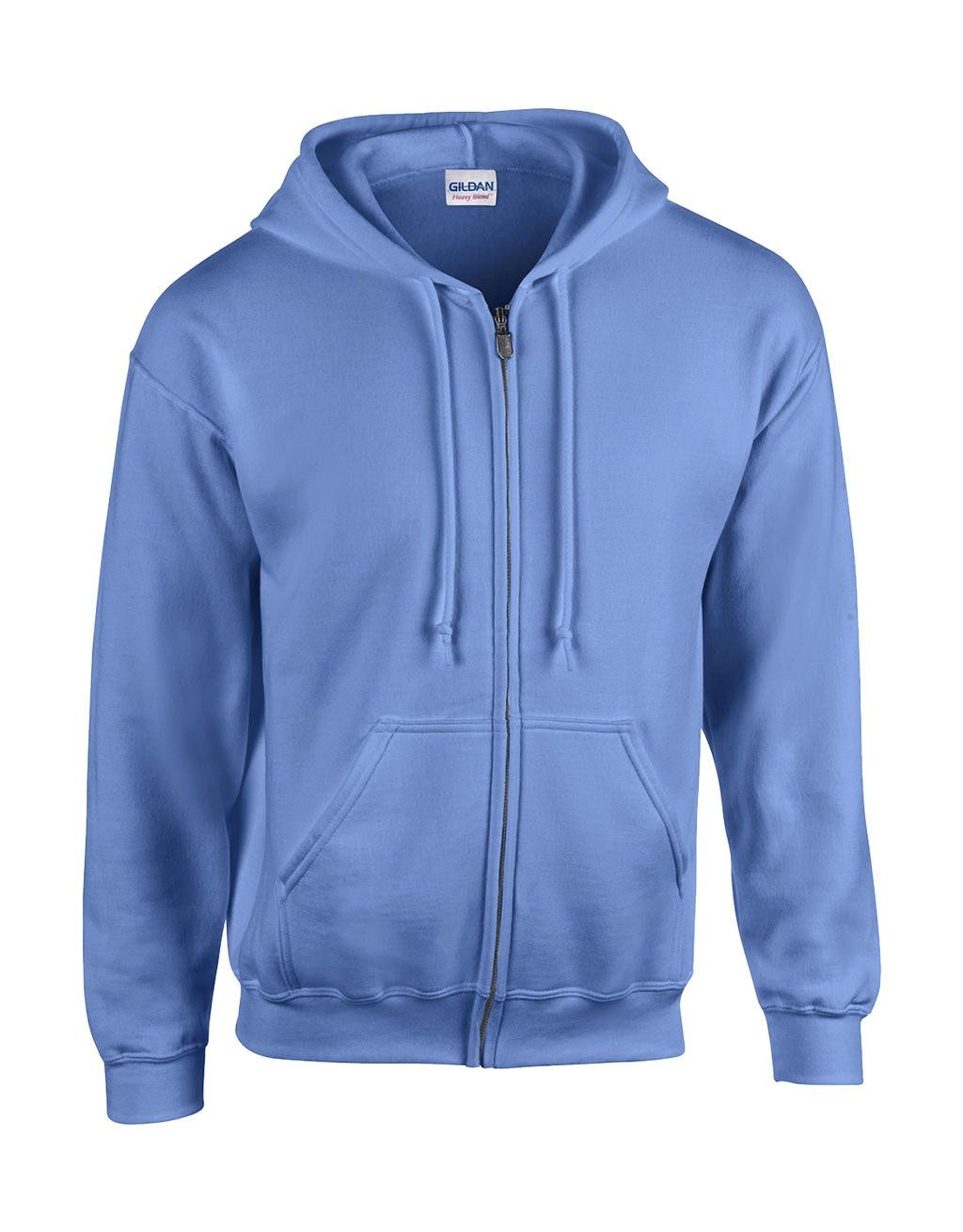 Sweat shirt publicitaire zip manches set-in 270 g/m² (White: 255 g/m²) 50% coton, 50% polyester coton cardé