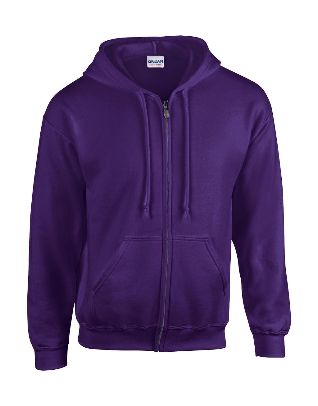 Sweat shirt publicité zip manches set-in 270 g/m² (White: 255 g/m²) 50% coton, 50% polyester coton cardé