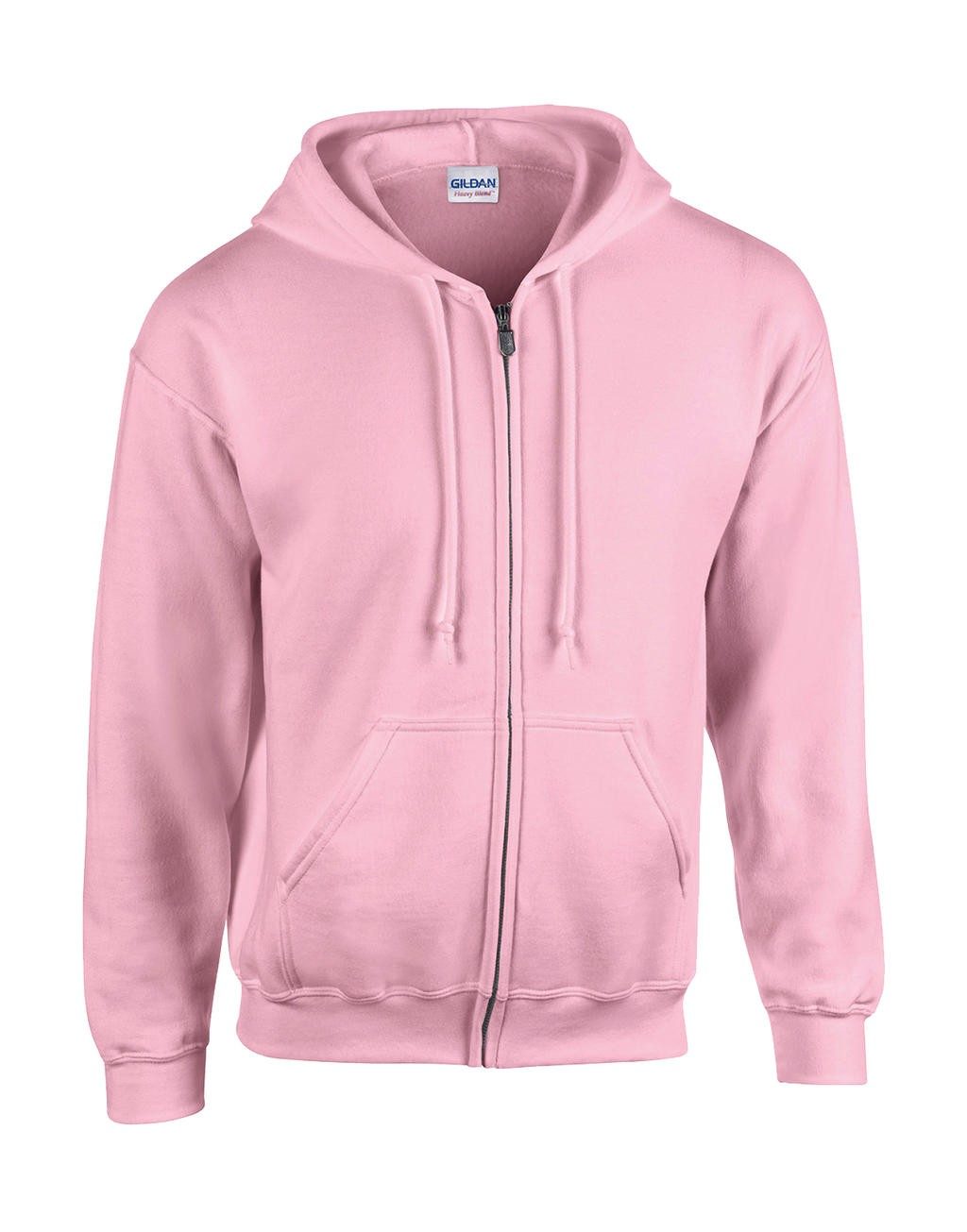 Sweat shirt publicitaire zip manches set-in 270 g/m² (White: 255 g/m²) 50% coton, 50% polyester coton cardé