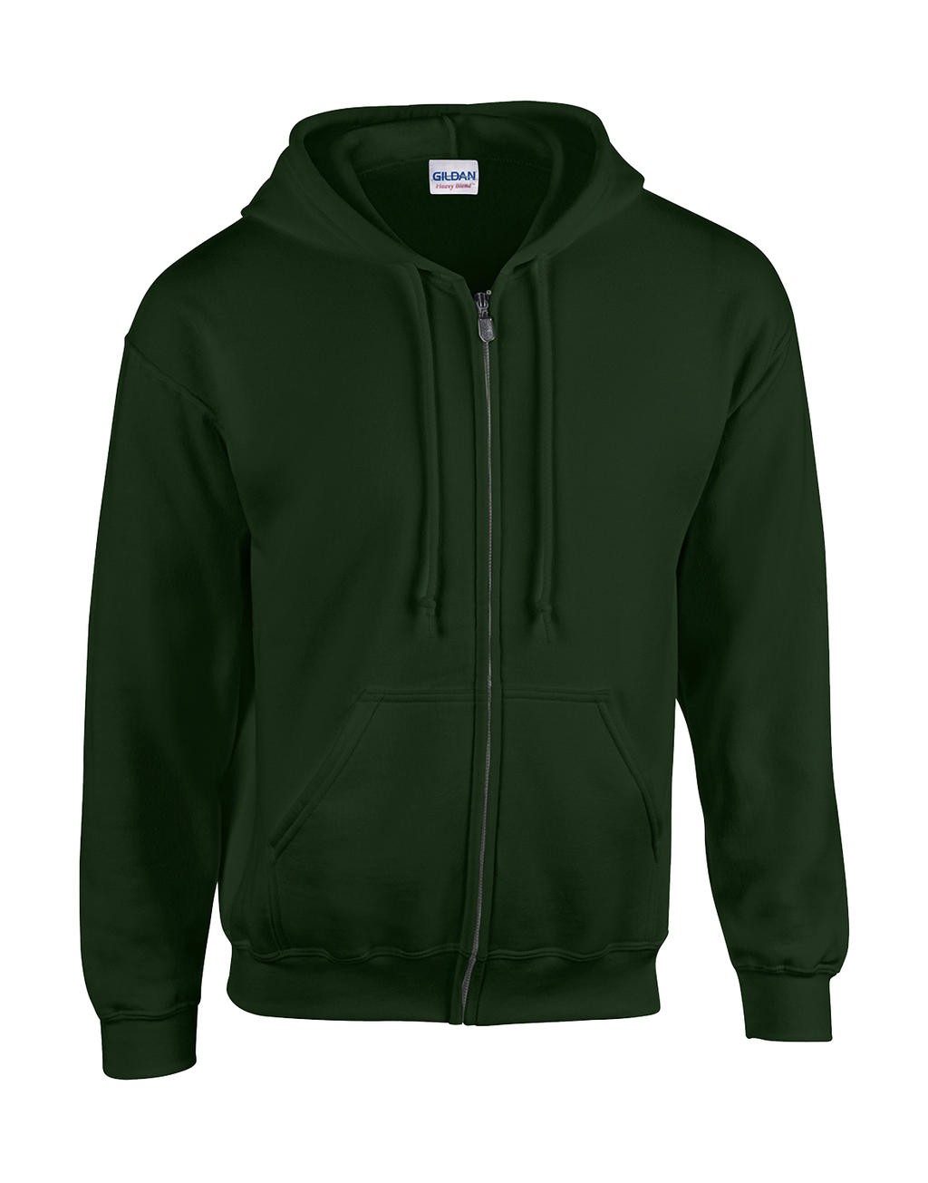 Sweat shirt publicitaire zip manches set-in 270 g/m² (White: 255 g/m²) 50% coton, 50% polyester coton cardé