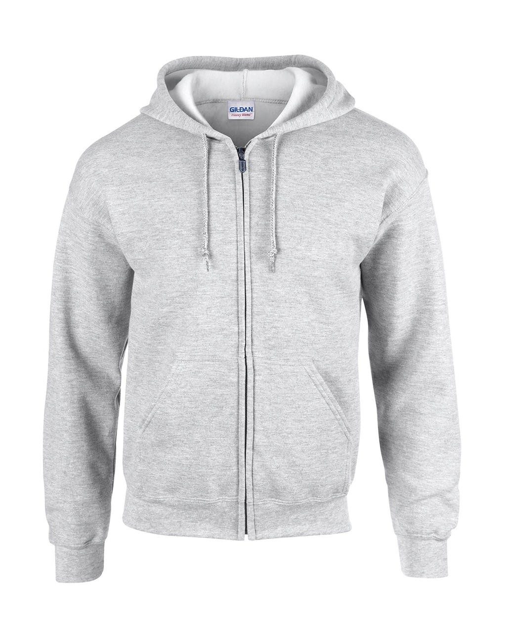 Sweat shirt personnalisable zip manches set-in 270 g/m² (White: 255 g/m²) 50% coton, 50% polyester coton cardé