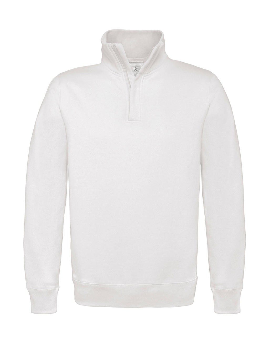 Sweat shirt personnalisé fermeture 1/4 280g/m2  80% Coton, 20% Polyester  haut col en côte 1x1 avec élasthanne