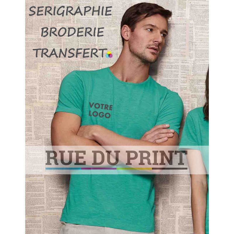 Camiseta masculina Shawn com gola redonda