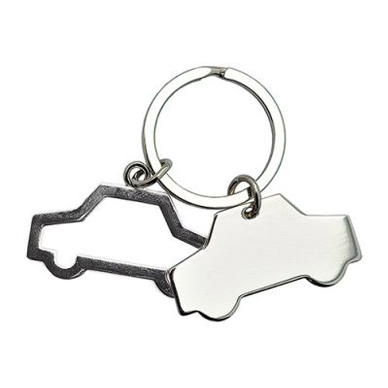 Porte-clés voiture argent