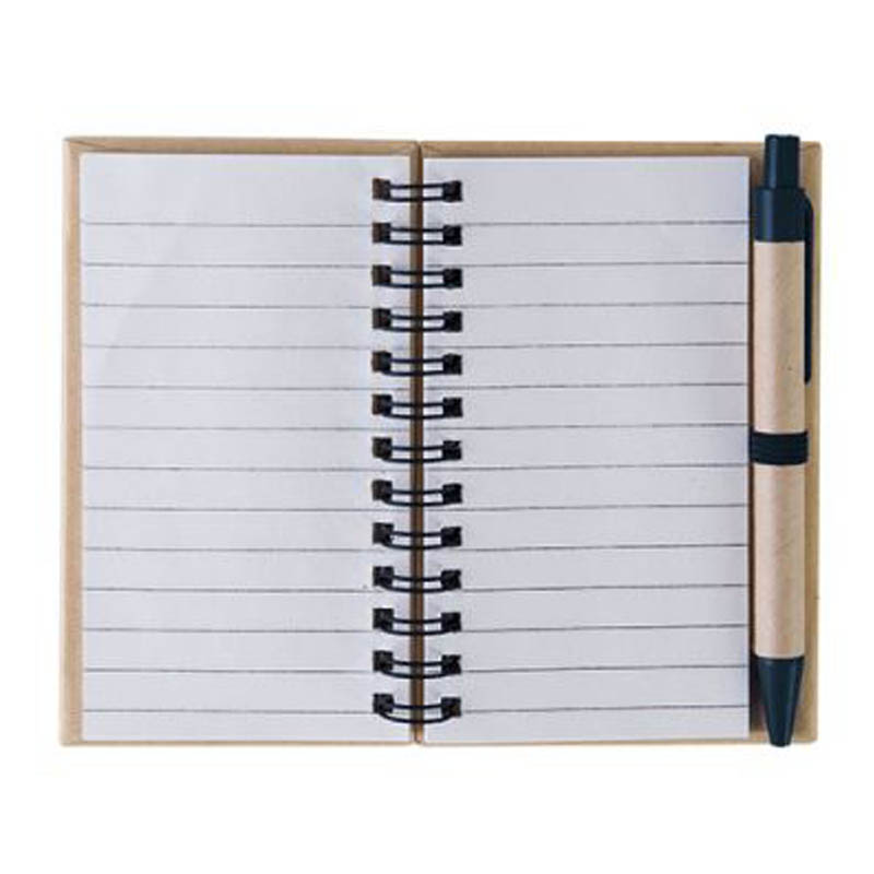 Bloc 40 feuilles lignes A/stylo naturel/noir