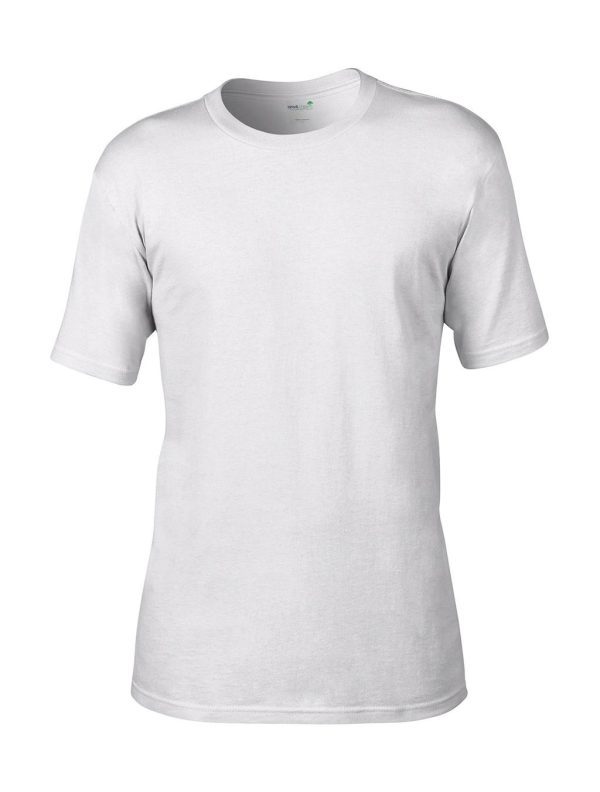 T-shirt con stampa logo in cotone biologico, ideale per la promozione aziendale.