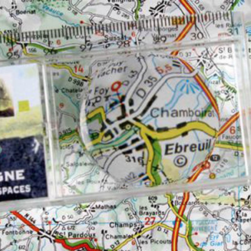 Règle loupe 31 cm transparente