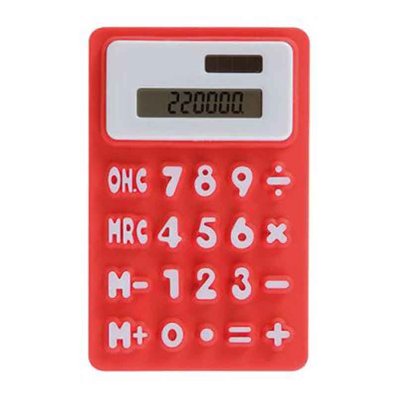 Calculatrice 11.5x7.2 cm blanche/touches noires