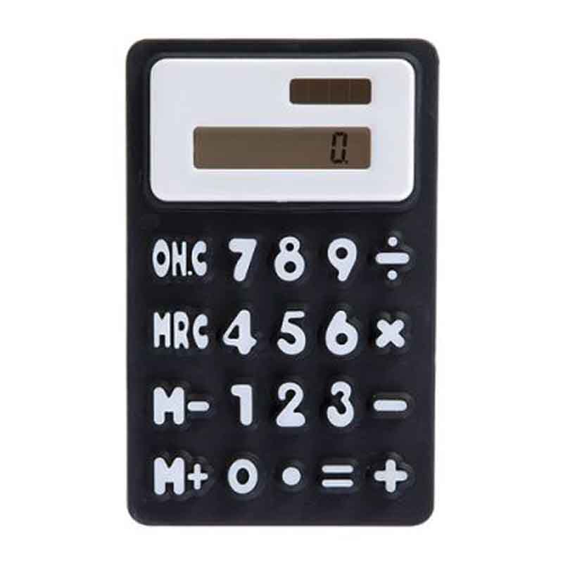 Calculatrice 11.5x7.2 cm blanche/touches noires