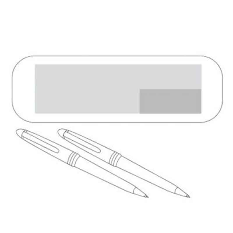 Parure bois stylo bille/roller bois clair